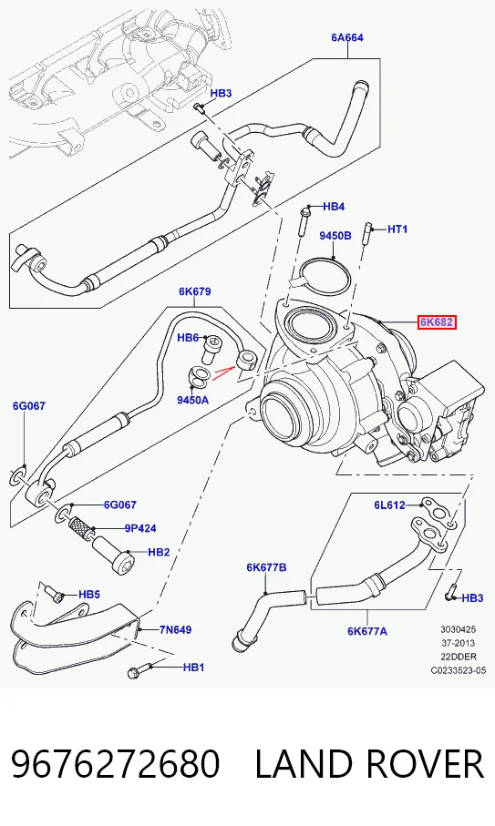 9676272680 Land Rover Turbina