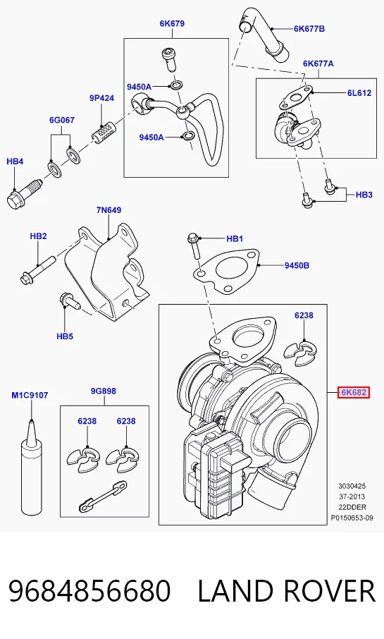 9684856680 Land Rover Turbina