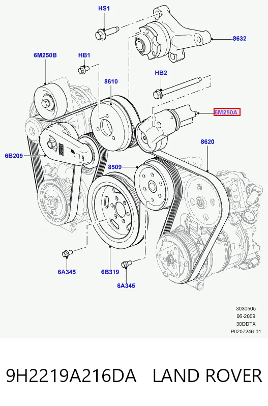 Compre Reguladora de tensão da correia de transmissão Land Rover Discovery 4