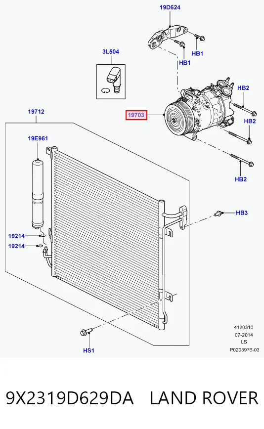 Compressor de aparelho de ar condicionado Land Rover 9X2319D629DA preço, a partir de 173,66 USD