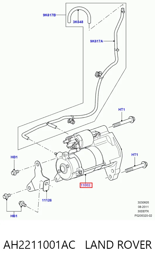  Motor de arranco Land Rover Range Rover SPORT II SUV (L494) (2013 - 2022) SPORT II