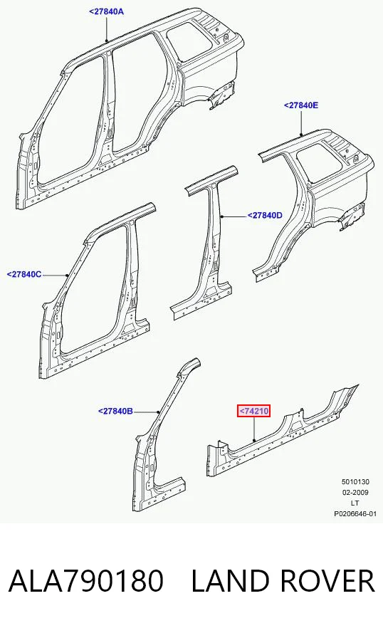 Acesso externo direito Land Rover Range Rover I L320 ao melhor preço
