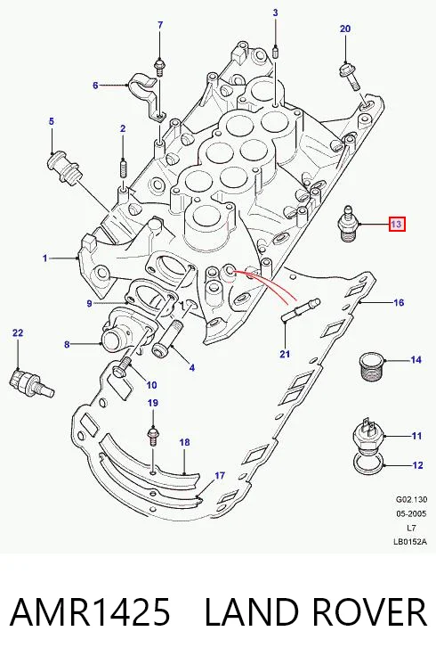 Sensor de temperatura do fluido de esfriamento para Land Rover Discovery I LG, LJ