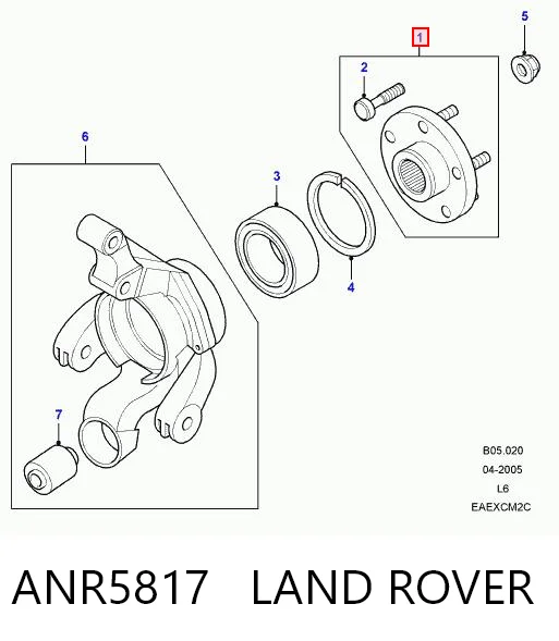 Cubo dianteiro para Land Rover Freelander L314