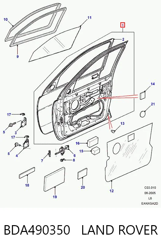  Porta dianteira esquerda Land Rover Freelander I SUV (L314) (1997 - 2006) I