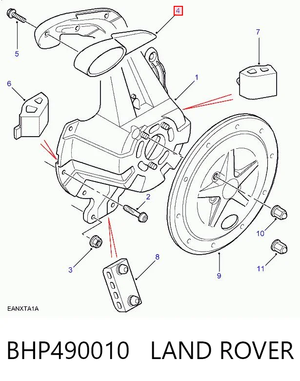 Sinal de parada traseiro adicional para Land Rover Freelander I L314