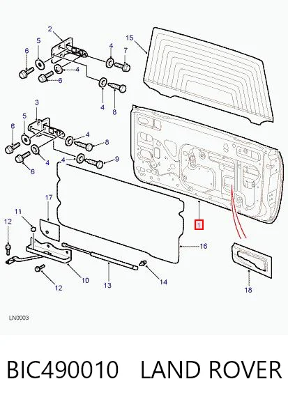 Porta traseira (3ª/5ª porta-malas (tampa de alcapão) para Land Rover Freelander I L314