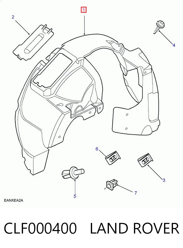 Guarda-barras direito do pára-lama dianteiro para Land Rover Freelander I L314