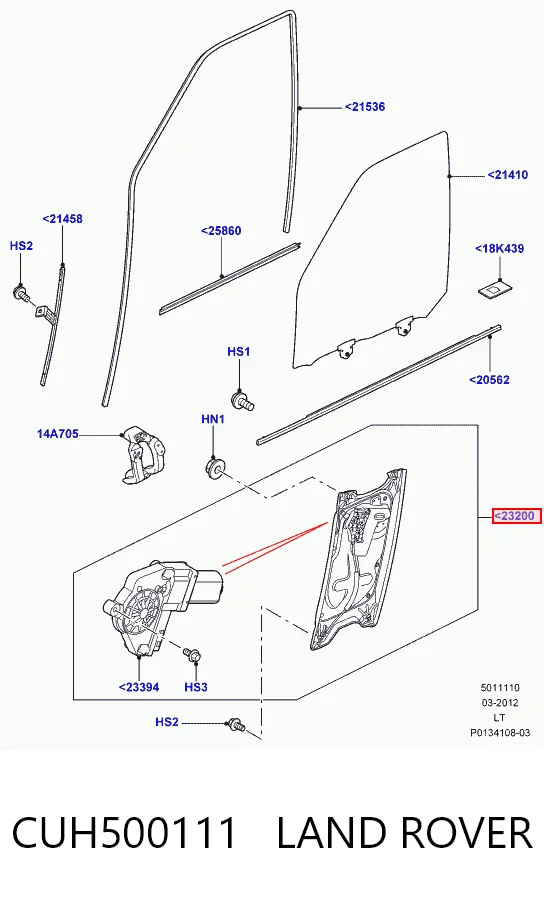 Mecanismo de acionamento de vidro da porta dianteira esquerda Land Rover Discovery preço, a partir de 79,76 USD
