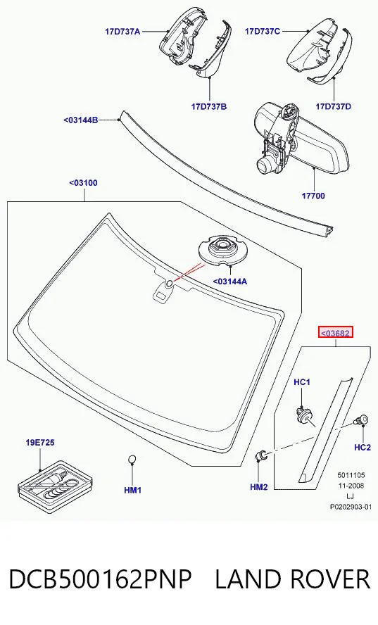 DCB500162PNP Land Rover Placa sobreposta externa dianteira direita de suporte de carroçaria