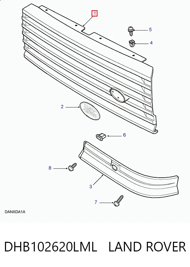Grelha do radiador para Land Rover Range Rover II LP, P38A