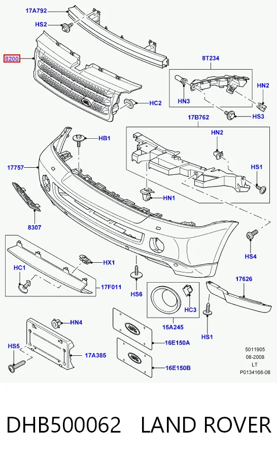 Grelha do radiador para Land Rover Range Rover SPORT I L320