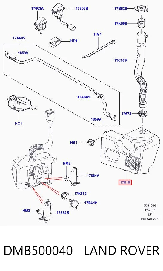 Tanque de fluido para lavador de vidro Land Rover Discovery III LR3 ao melhor preço