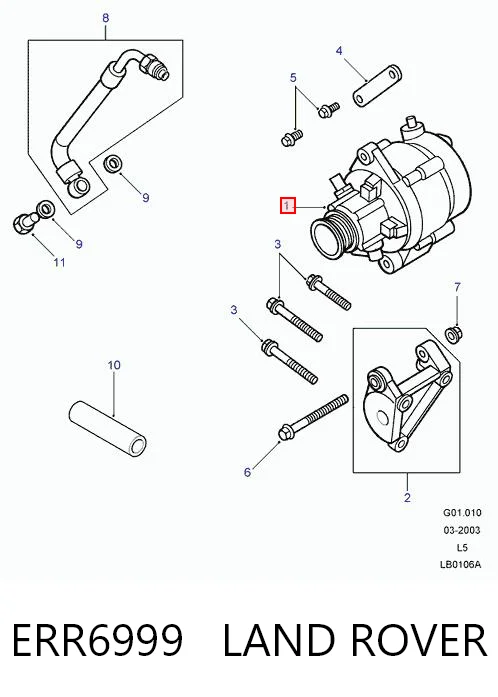 ERR6999 Land Rover Gerador