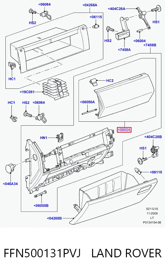 Tampa da caixa para luvas (porta-luvas) Land Rover Range Rover I L320 ao melhor preço