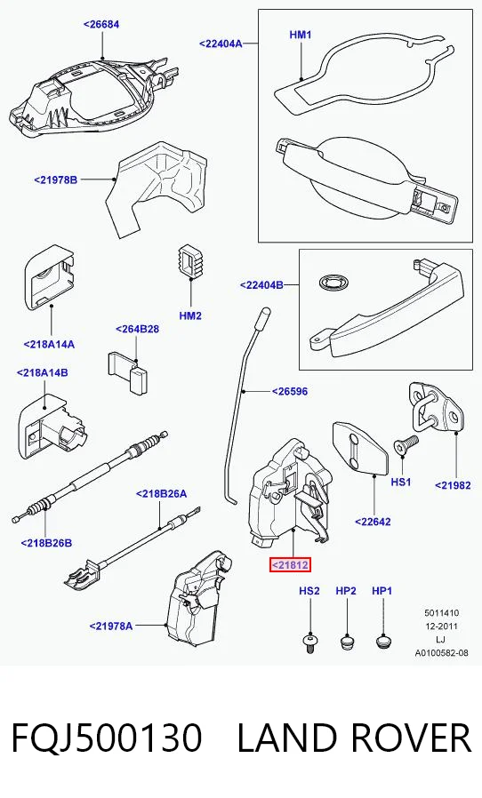 Fecho da porta dianteira esquerda para Land Rover Range Rover III L322