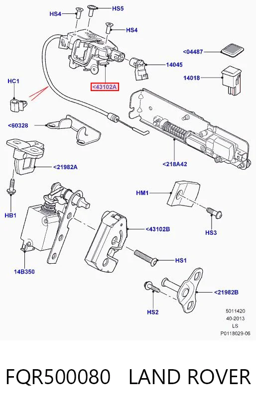Compre Fecho de tampa de porta-malas (de 3ª/5ª porta traseira) Land Rover Discovery 3