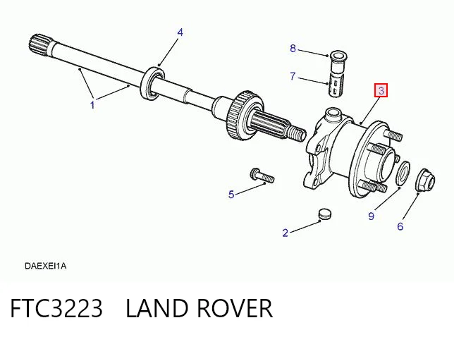  Cubo traseiro Land Rover Range Rover II SUV (LP, P38A) (1994 - 2002) II