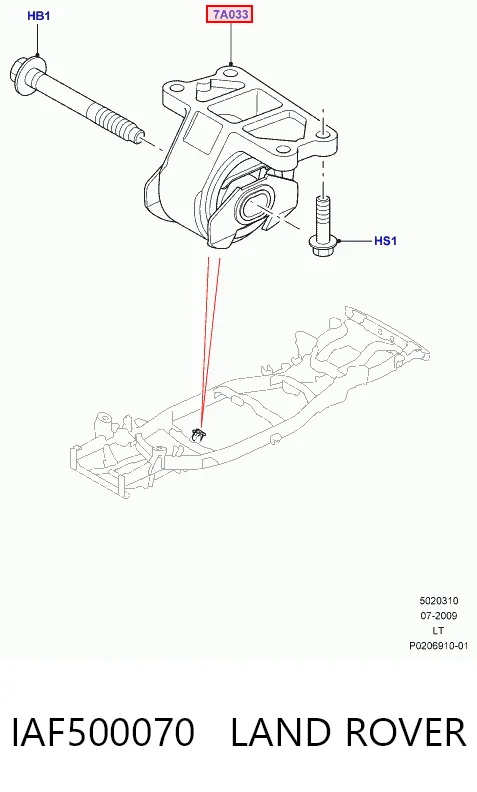 Coxim de transmissão (suporte da caixa de mudança) para Land Rover Range Rover SPORT I L320