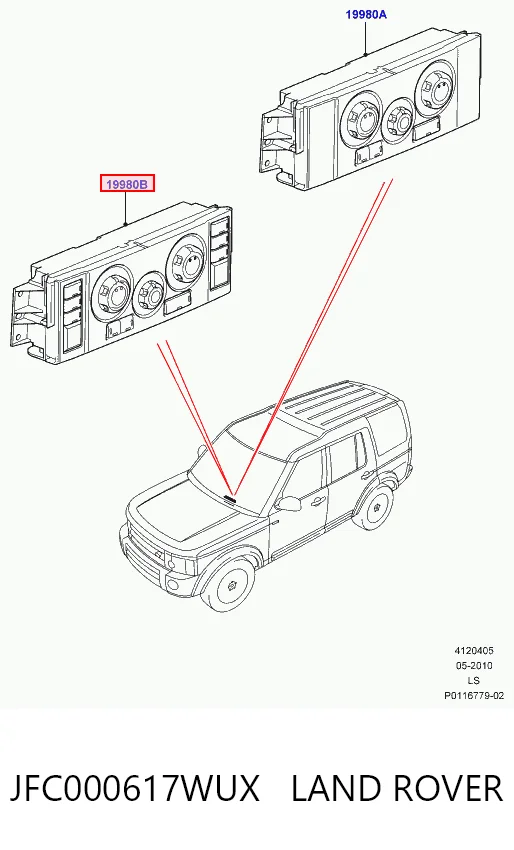 Unidade de controlo dos modos de aquecimento/condicionamento para Land Rover Range Rover SPORT I L320