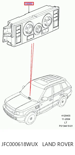 Unidade de controlo dos modos de aquecimento/condicionamento Land Rover Range Rover SPORT I L320