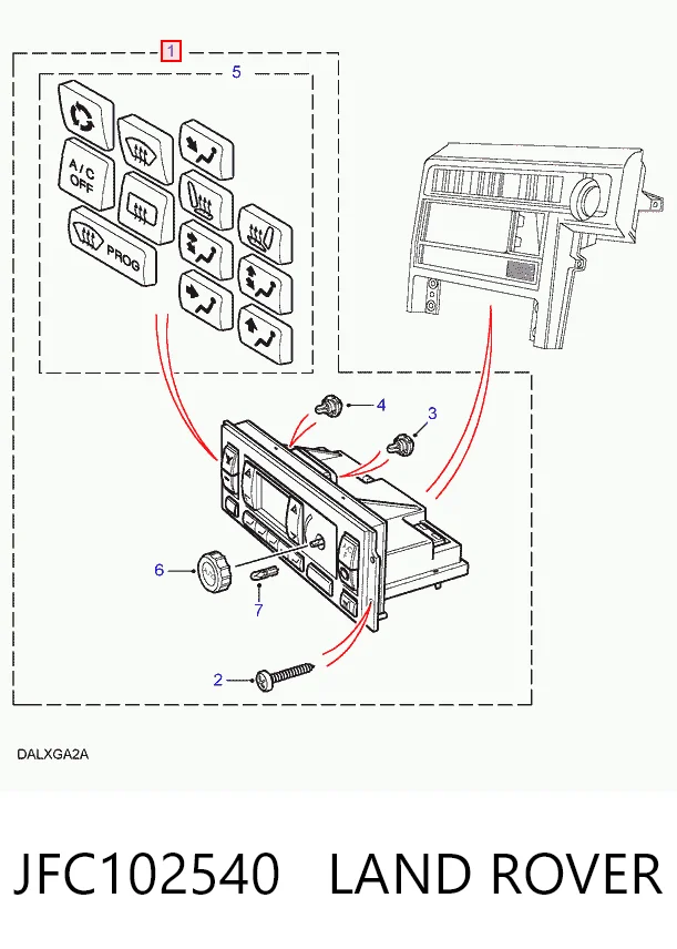 Unidade de controlo dos modos de aquecimento/condicionamento Land Rover Range Rover II LP, P38A ao melhor preço