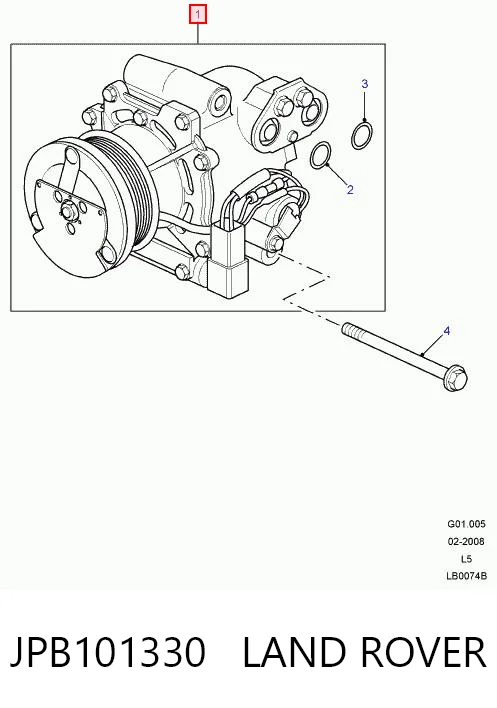JPB101330 Land Rover Compressor de aparelho de ar condicionado