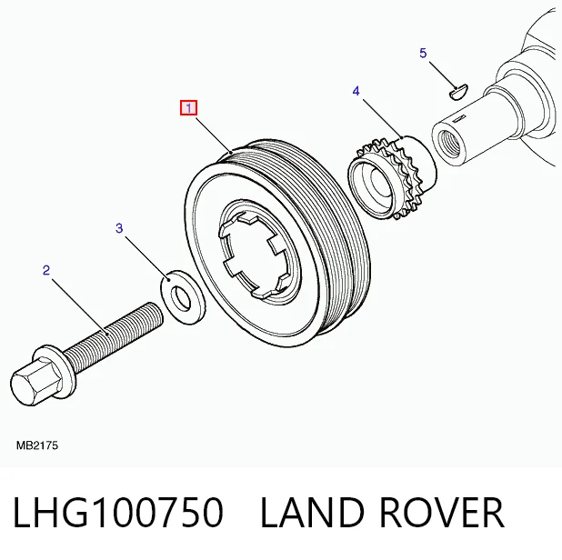 LHG100750 Land Rover Polia de cambota