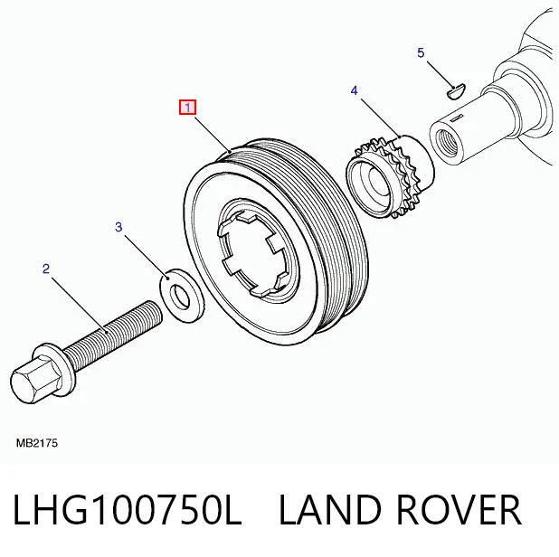 LHG100750L Land Rover Polia de cambota