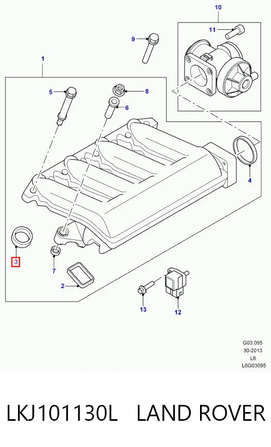 LKJ101130L PLUS AFTERMARKET Vedante de tubo coletor de admissão