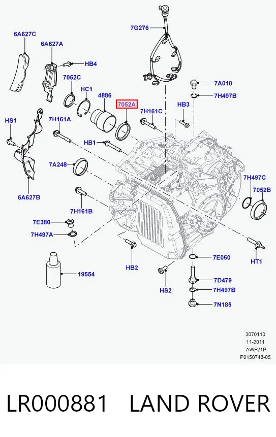 LR000881 Land Rover Bucim da Caixa Automática de Mudança (de árvore de saída/secundária)