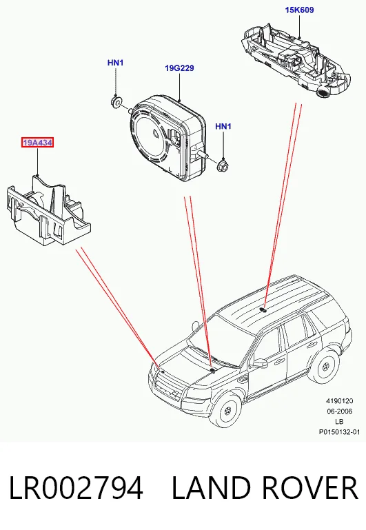 LR002794 Land Rover Fecho da capota