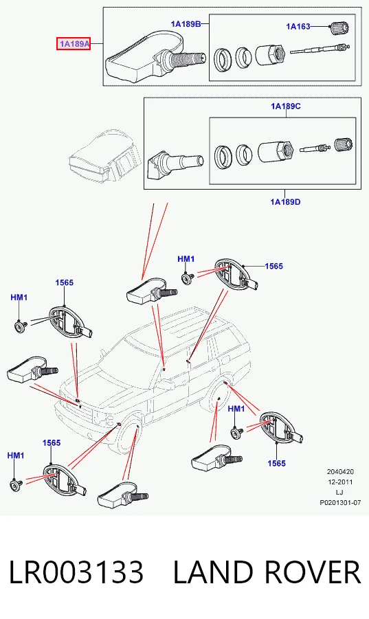 Sensor de pressão de ar nos pneus 30907043 AND