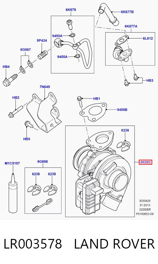 LR003578 Land Rover Turbina