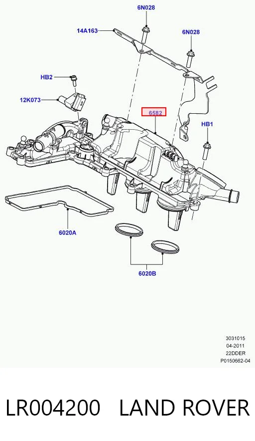 LR004200 Land Rover Tampa de válvulas