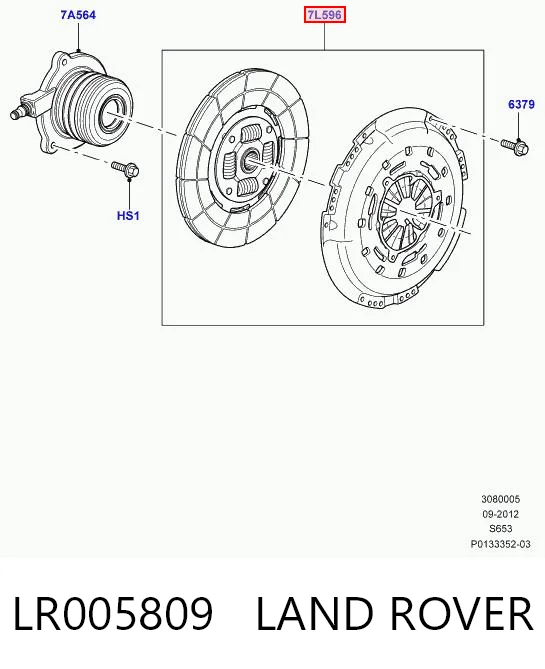 Kit de embraiagem (3 peças) Land Rover Discovery IV L319