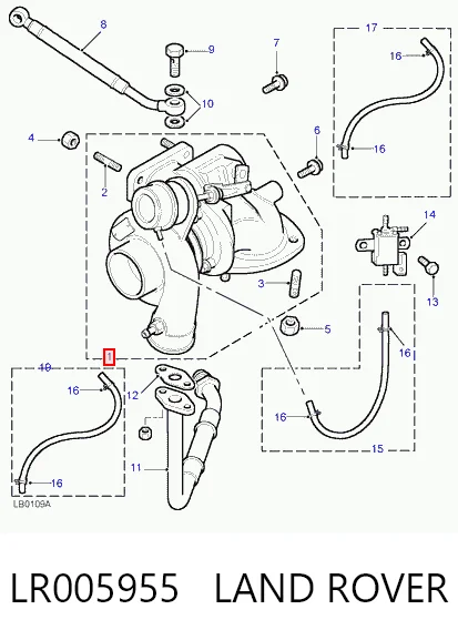 LR005955 Land Rover Turbina
