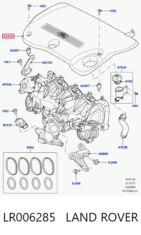 Tampa de motor decorativa para Land Rover Freelander II L359