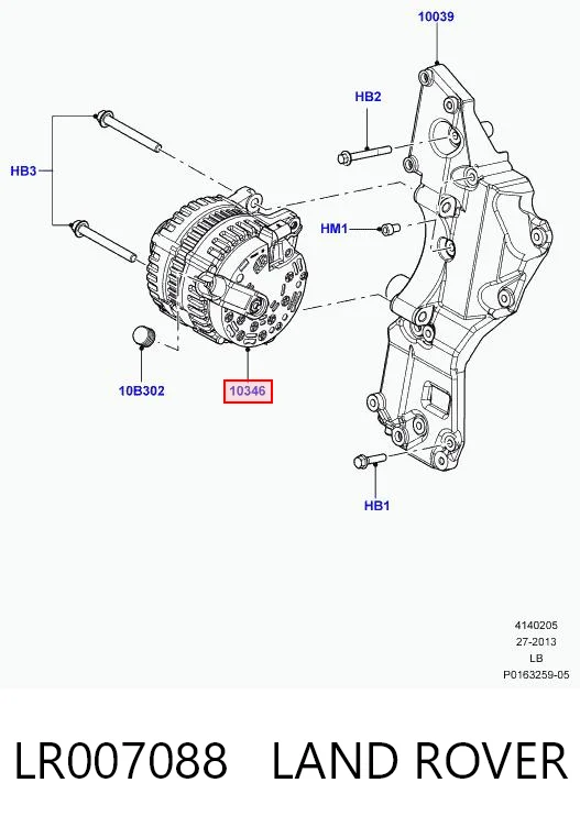 LR007088 Land Rover Gerador