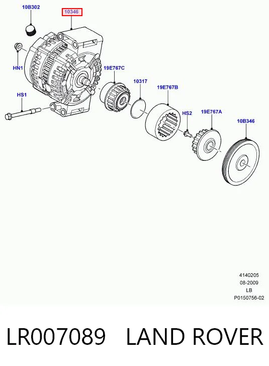 LR007089 Land Rover Gerador
