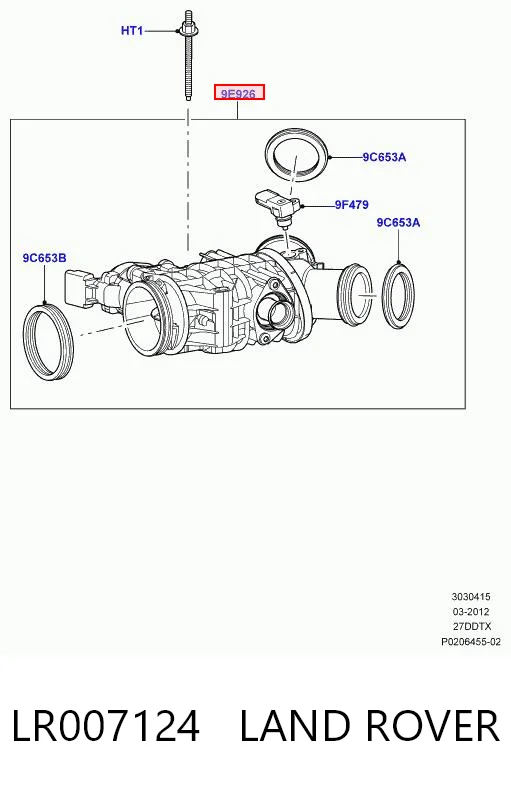 Válvula de borboleta montada para Land Rover Discovery III LR3