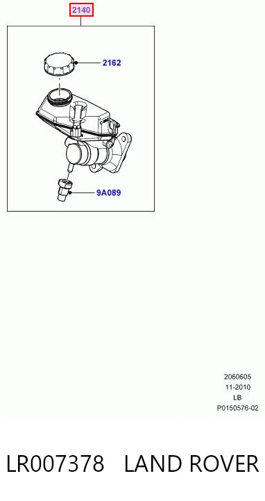  Cilindro mestre do freio Land Rover Freelander II SUV (L359) (2006 - 2014) II