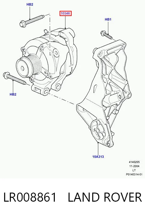 LR008861 Land Rover Gerador