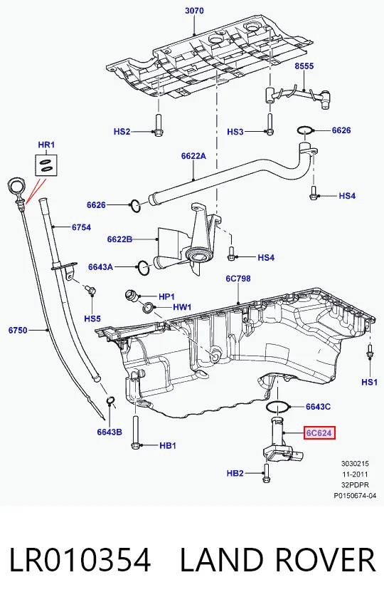 Sensor do nível de óleo de motor para Volvo XC90  