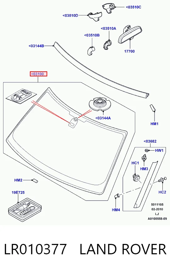 Pára-brisas para Land Rover Range Rover L322