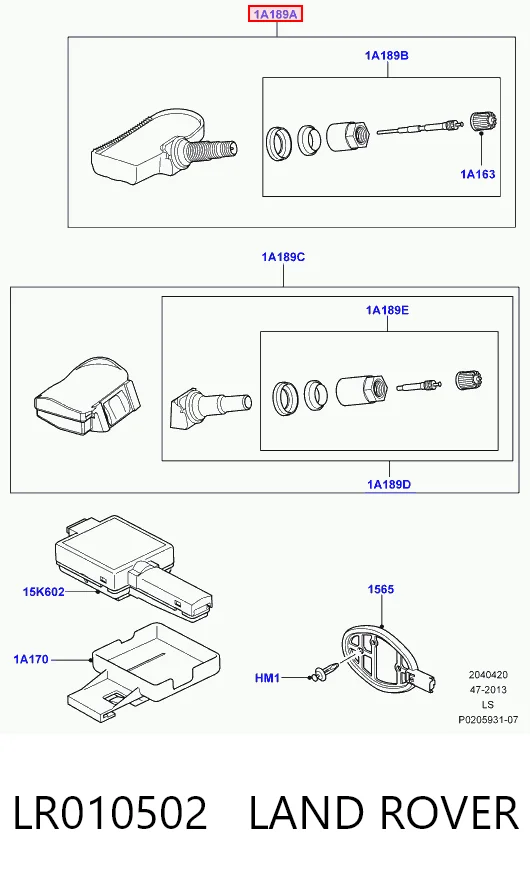 Sensor de pressão de ar nos pneus AND 30907043