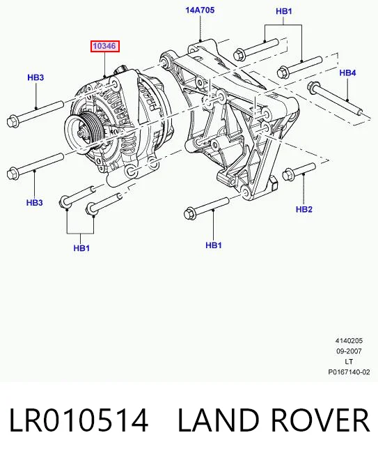 Gerador para Land Rover Range Rover III L322