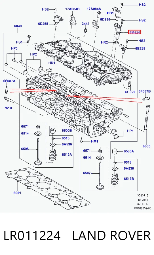 Válvula eletromagnética de posição (de fases) da árvore distribuidora para Volvo XC90  