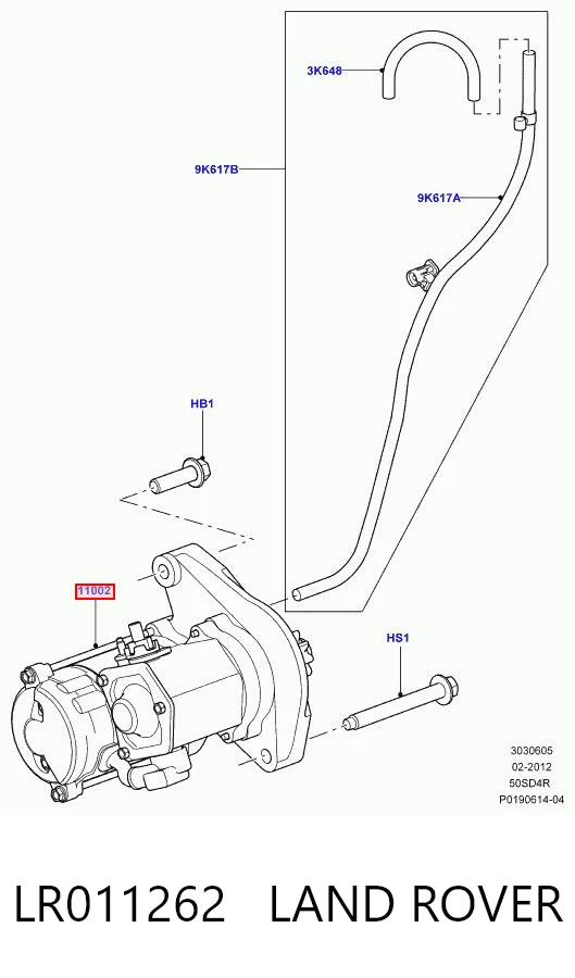 LR011262 Land Rover Motor de arranco