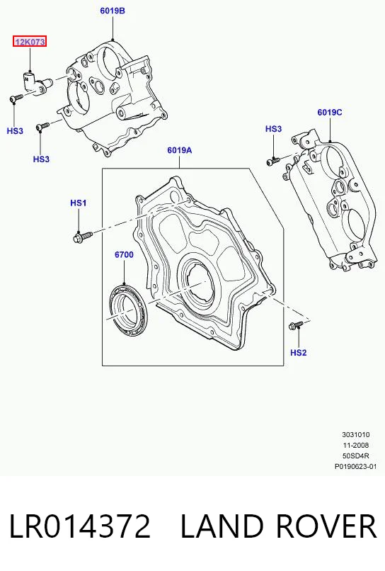 LR014372 Land Rover Sensor de posição da árvore distribuidora
